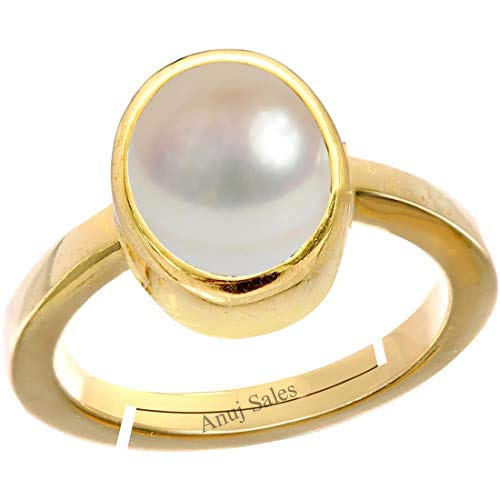 Anuj Sales South Sea Pearl 13.00 Ratti Natural Pearl Gemstone Original Certified Moti Adjustable Astrological panchhdhaatu/Ashtadhatu Gold Ring for Men and Women (B08PPL12D7) Amazon Price History, Amazon Price Tracker