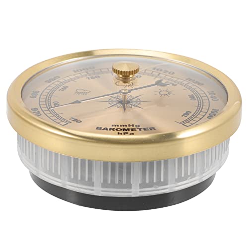 NULYLU Baromètre Anéroïde Ajustable Multifonctionnel Pour Usage Domestique Prédiction Météo Pratique Avec Installation Murale Et Calibration Facile