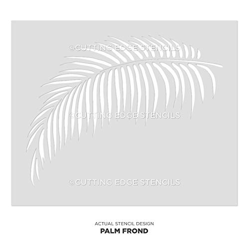 Palm Frond Wall Art Stencil - Wall Painting Stencils For Easy Room Makeover – Large Stencil For Painting Walls – Stenciling Instead Of Wallpaper Saves Money – Tropical Stencils - Palm Leaf Stencils #TOP5
