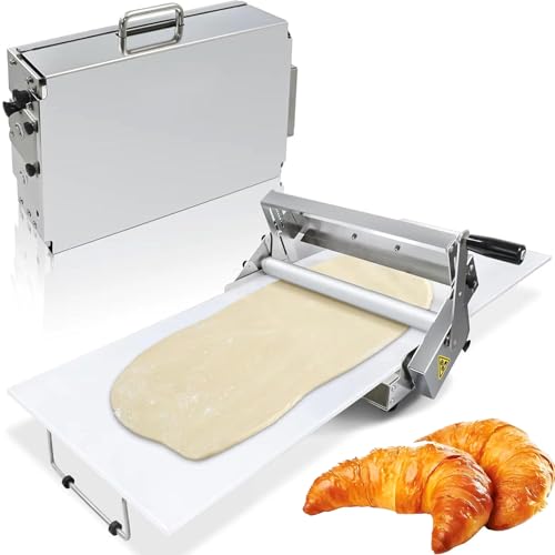 Macchina Professionale per La Stesura Dell'Impasto, Design Pieghevole con Spessore Regolabile per Pressare E Stendere La Pasta, Dimensioni: 103X58X25 Cm