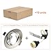 HiBay 10x Modern GU10 LED Downlights for Ceilings Tilt Recessed Ceiling Lights Round Brushed Chrome Spotlights Fitting 240V - Outer Diameter:90 mm,Cut-Out Hole Size:68-80 mm