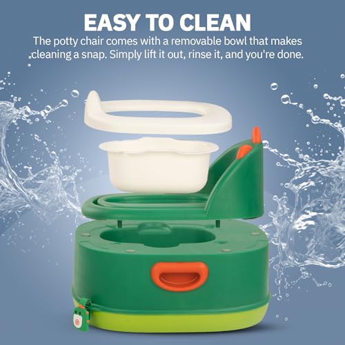 Image of Baybee 3-in-1 Baby Potty Training Seat | Comfortable & Safe Kids Potty Chair with Anti-Slip Toilet Seat, Removable Pot, Handles & Splash Guard | Potty Seat for Boys & Girls (Melon Green)