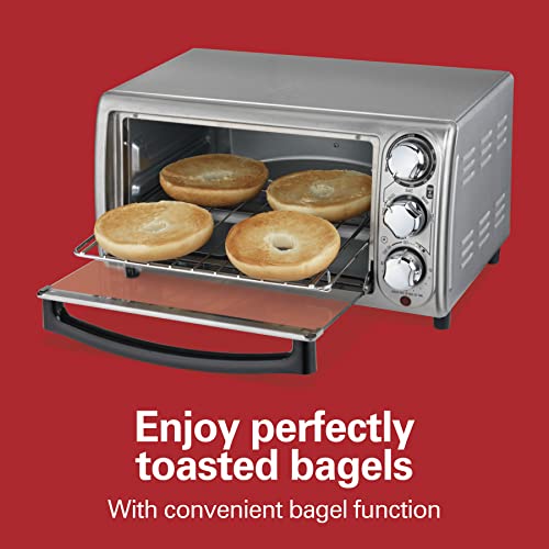 Hamilton Beach 31143 4-Slice Toaster Oven With 5 Cooking Modes (Bake, Broil, Keep Warm Toast & Bagel) With Stay On & Auto Shutoff, 2 Rack Positions, 1100 Watts And 3 Accessories, Stainless Steel thumb #6