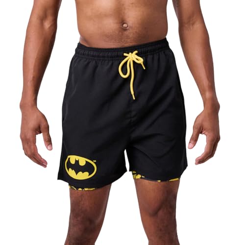 Bioworld Batman Logo Men's Black Gym Pajama Shorts