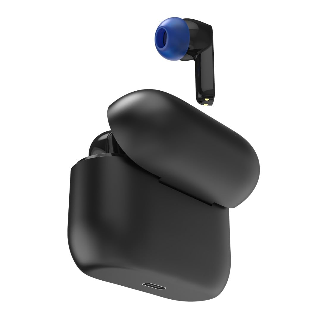 Hama Bluetooth Kopfhörer (kabellos, TWS-Kopfhörer, Active Noise Cancelling, Earbuds mit Ladestation, ENC, In-Ears, USB-C Schnellladen, Bluetooth-Headset, App-/Sprachsteuerung, Touch Control) schwarz