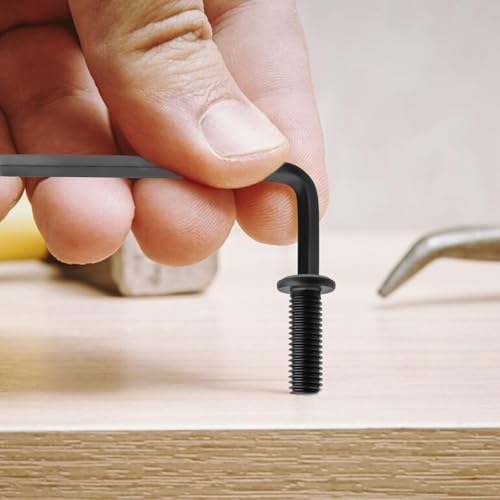 Pyroclasia 25 Stk M6X16mm Flachkopfschrauben M6 Schrauben Schwarz Edelstahlschrauben 304 Innensechskant Flachkopf Vollgewinde Linsenkopfschrauben mit Innensechskantschlüssel für Industriemaschinen