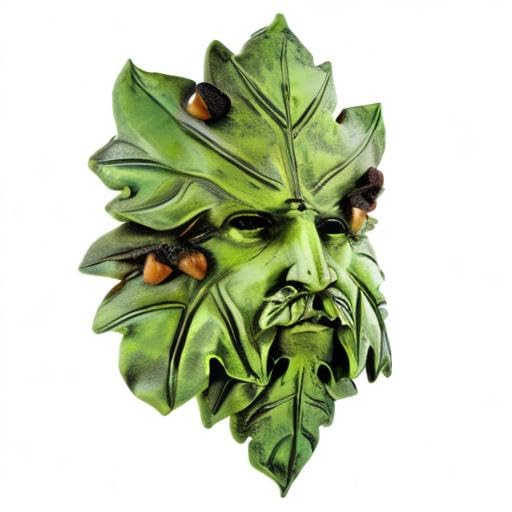 Top Collection Garden Acorn Greenman Hanging Plaque, 5" x 3.5" - Image 3