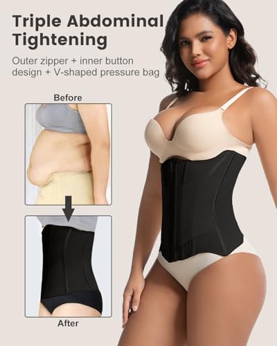 Waist Trainer for Women for Daily Wear, Faja Body Shaper Corset with Tummy Control for Workouts, Postpartum Recovery3