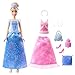 Mattel Disney Princess Toys, Cinderella Fashion Doll with 2 Looks, 9 Accessories, 2 Snap-On Bodices & 2 Skirts, 2-in-1 Stories Inspired by Disney Movie