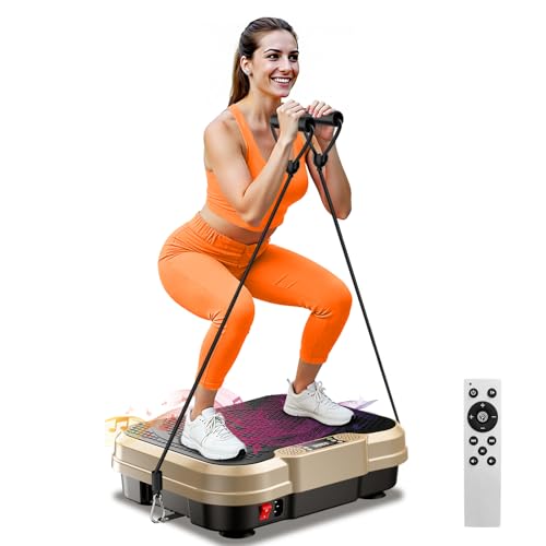 Image of Vibration Plate Exercise Machine,Vibration Plate for Lymphatic Drainage Power Vibration Plate Machine Support 450 Lbs 250 Adjustable Speeds,Vibrating Plate Shake Plate Weight Loss