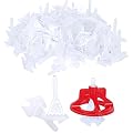 Pro-Grade 1/8" Tile Leveling System Clips 500pcs - Dual-Purpose Leveler & Spacer for Ceramic & Stone Tiles | Lippage Prevention & Precision Gap Control | Effortless DIY Install(500base, 1/8)