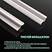 MOPMS Draft Stopper Sweep, Door Weatherproofing Stripping, Window Seal Strip Self-adhisive Soundproof Cuttable Weather Length 6.56 Ft, White