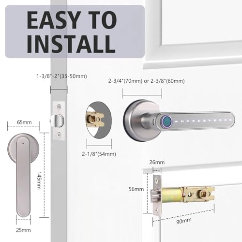 Serrure intelligente Bluetooth noire et clé or au design minimaliste - 6