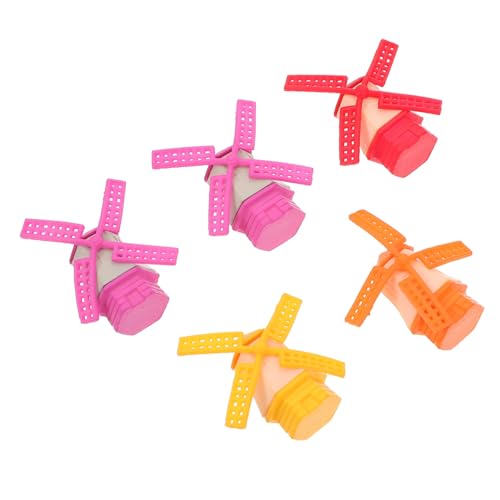Homoyoyo Bunte Windmühlen Ornamente 5 Stück Aus PVC Kunststoff Für Gartendekor Sukkulenten Deko Kleiner Windräder Mit Stabilem Boden Und Frischen Farben