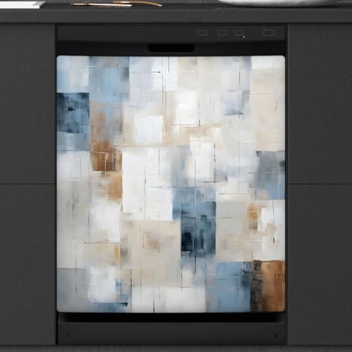 Cubierta magnética para lavavajillas Mexpekil panel de arte abstracto 53x66 cm