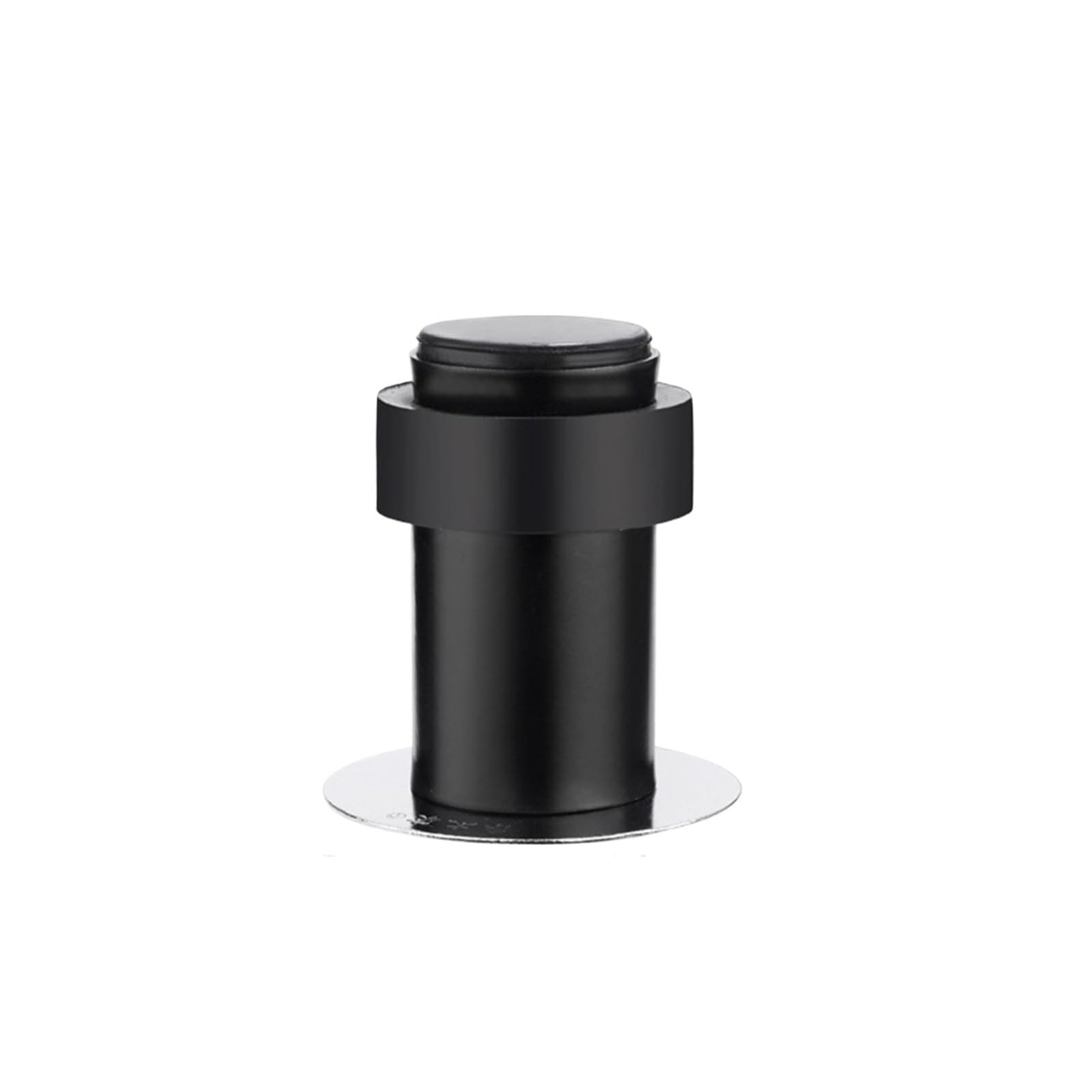 Door Stopper Heavy Stainless Steel Door Stop with Buffer Pad for Indoor Wall and Anti Collision Fitting(60mm Black)