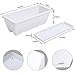 CHUKEMAOYI Window Box Planter, 7 Pack Plastic Vegetable Flower Planters Boxes 17 Inches Rectangular Flower Pots with Saucers for Indoor Outdoor Garden, Patio, Home Decor (White)
