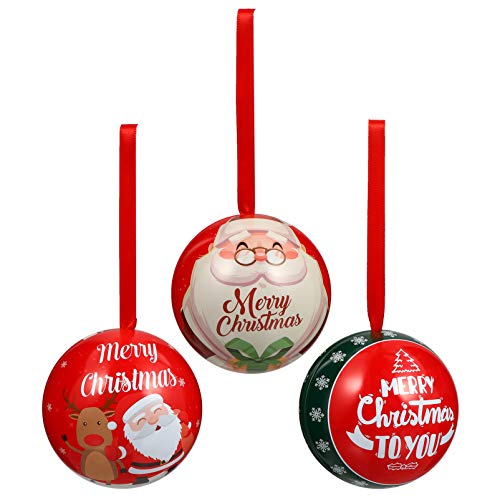 TOPBATHY 3 StüCk Weihnachtskugeln AnhäNger Aus Schmiedeeisen 8X7X7Cm...