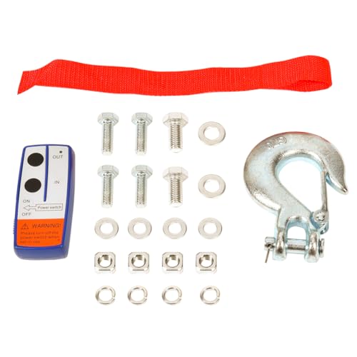 Winch eléctrico 12V OCPTY 8000LBS con cable de acero y control remoto miniatura 5