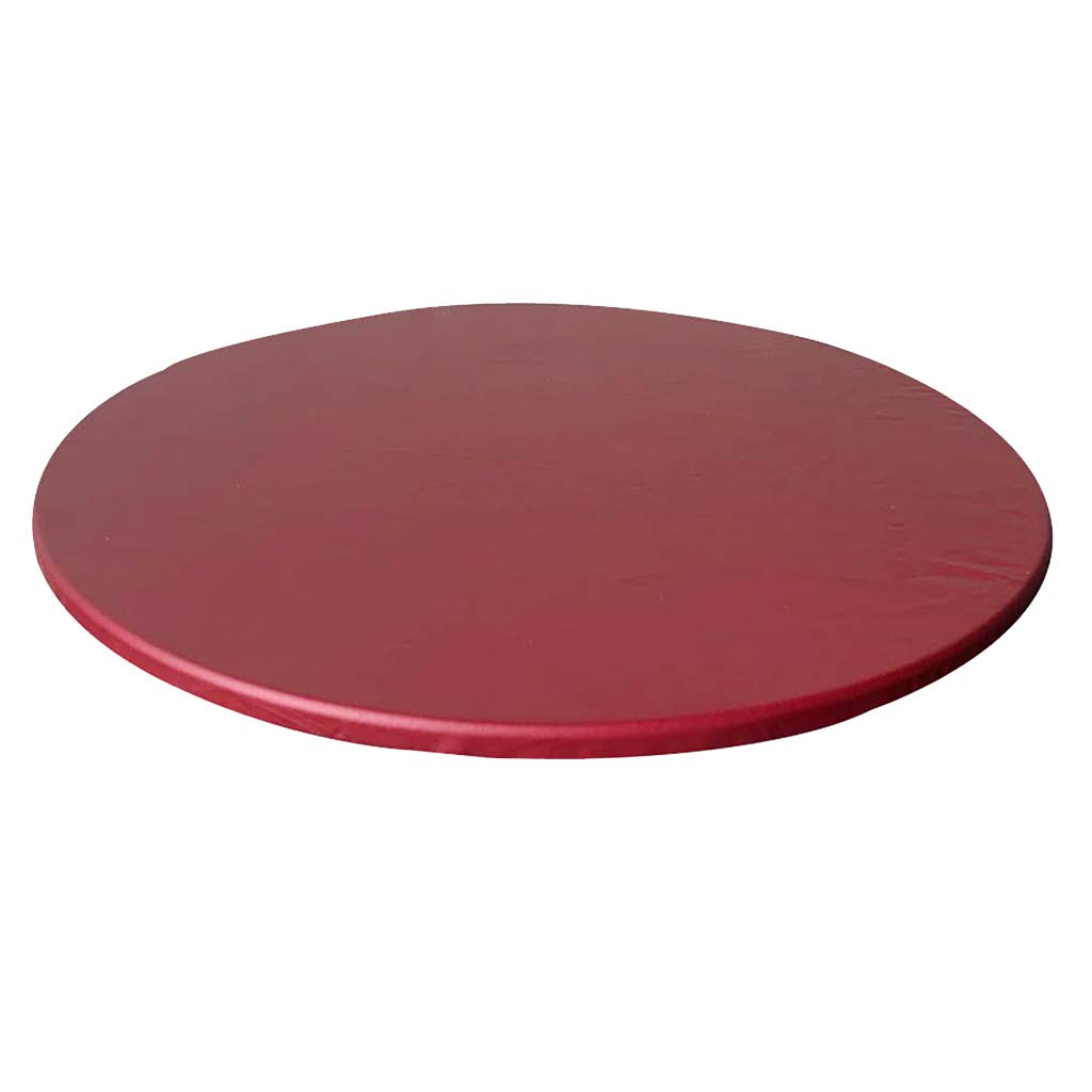 Fenteer Waterproof Non-Slip Round Tablecloth Tablecloth Washable Waterproof Dirt-resistant 120cm, Wine Red, 120cm Max — image 1