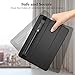 DTTO Pencil Case for Apple Pencil Pro, Apple Pencil 1st/2nd Generation & (USB-C), PU Leather Pencil Sleeve Pouch with Detachable Elastic Band Attach to iPad, New Black