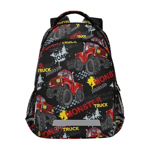 Personalized Monster Truck Backpack for Boys – Custom Preschool Bag with Name, Kids Truck Backpack for School or Travel