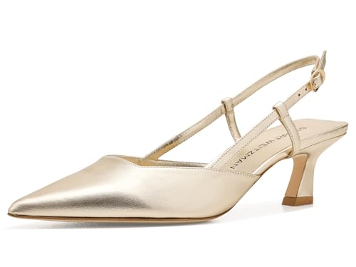 Stuart Weitzman Womens Vinnie 50 Slingback Light Gold 9.5 Medium