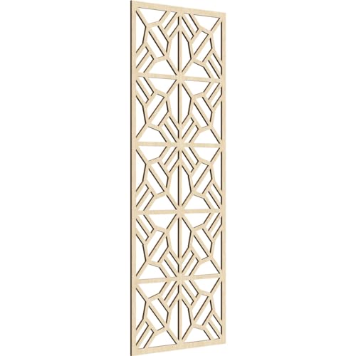 Image of 33 3 /8 inchW x 84 3 /8 inchH x 3 /8 inchT Auburn Decorative Fretwork Wood Wall Panels, Birch