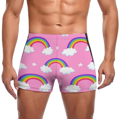 Short de bain homme arc-en-ciel idéal pour la plage et piscine