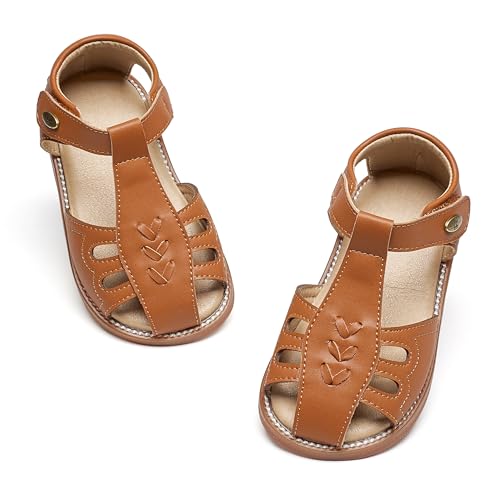 Image of Felix & Flora Toddler Girls Sandals Soft Rubber Princess Flat Shoes Flower Girl Shoes