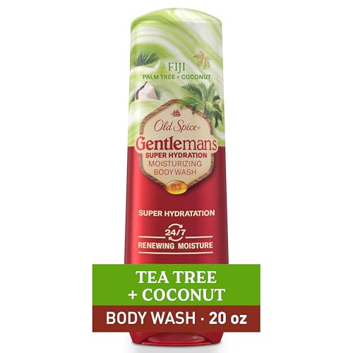 Old Spice Body Wash GentleMan’s Super Hydration for Men, 24/7 Renewing Moisture, Gentle on Skin with Skin Conditioners, Fiji with Palm Tree + Coconut Scent, 20 oz