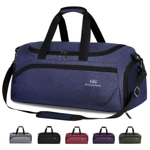 Sac de sport homme bleu foncé idéal pour la natation le fitness et le voyage