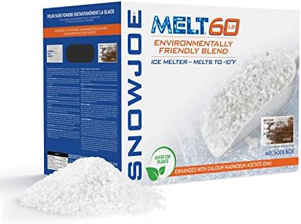 Snow Joe MELT60EB-BOX 60-Lb Premium Environmentally-Friendly Blend Ice Melter w/CMA and Scoop, Pound Box, White