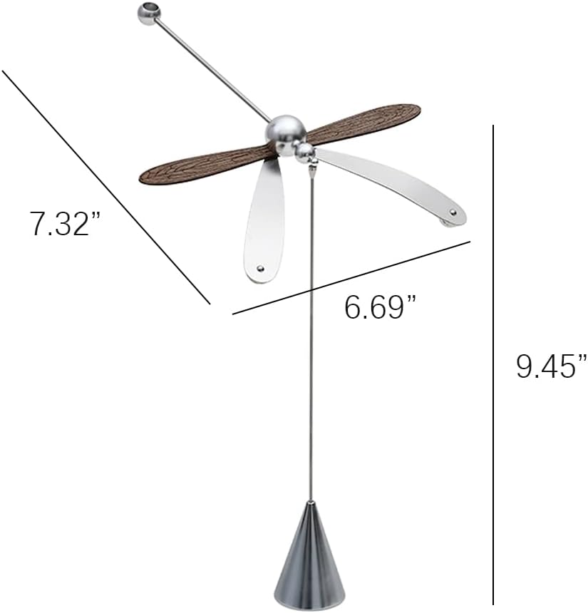 WAYUTO Essential Oil Diffuser Dragonfly-Type Diffuser Exquisite Interior Decorations Balance Gadget Entertainment Ornaments for Study Room Bedroom Living Room Office with Base