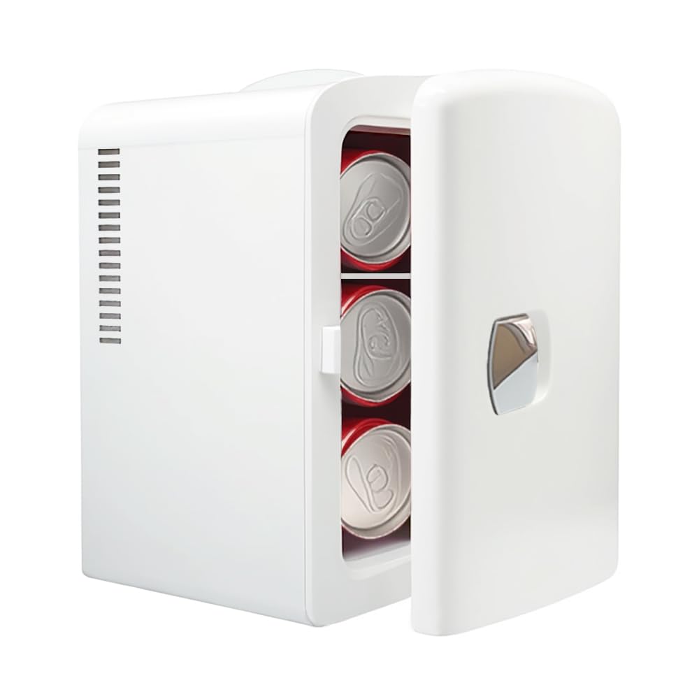NK Draagbare mini-koelkast, 4 liter, werking 12 V-220 V, koel- en verwarmingsfunctie, voor cosmetica en frisdranken, roze NK Draagbare mini-koelkast, 4 liter, werking 12 V-220 V, koel- en verwarmingsfunctie, voor cosmetica en frisdranken, roze
