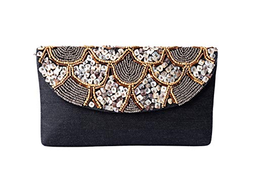 BINIBINI Clutch Abendtasche Denim (dunkelblau) Cover