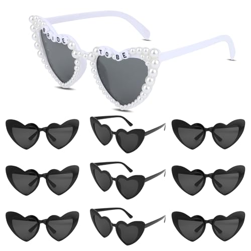 10 PCS Bride to Be Sunglasses Bachelorette Sunglasses Bulk for Bride Bridesmaids Bachelorette Party Gifts