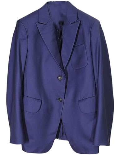 Men's Formal Casual Blazer Two Buttons Suit Coat Peak Lapel Wedding Tuxedos Jacket