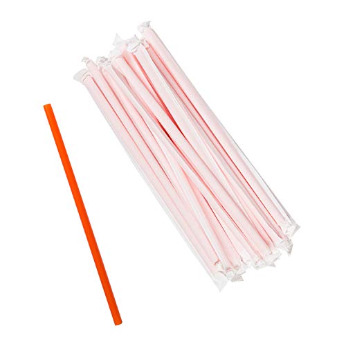 Pitillos gigantes de papel naranja 8.5 pulgadas, caja 1200 miniatura 3