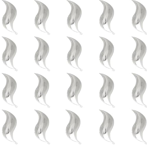 20Pcs 18inch Silvery Mermaid Tail foil Balloons for Mermaid Birthday Decor