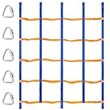 TOPNEW Climbing Net for Kids Outdoor, Portable Ninja Cargo Net Rope Ladder Monkey Bars for Ninja Slackline, Jungle Gyms, Swing Set, Warrior Style Obstacle Courses for Outdoor Treehouse