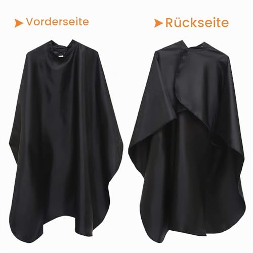 aashta® Friseurumhang Haarschnitt, Professionelle Haarschneideumhang Wasserabweisend Atmungsaktiv umhang friseur mit Knopfverschluss 143 * 126