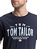 TOM TAILOR Mens Logo Print T-Shirt, 10668 - Sky Captain Blue, M #4