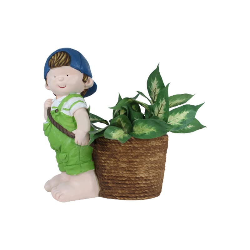 Wonderland Resin Planter boy with Cap and Big Pot | Garden Planter | Garden pots | Planters, Pot, Container for Home Decoration, Garden Decoration (B0B97Q4LWN) Amazon Price History, Amazon Price Tracker