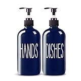 EXTRA-VALUE SET PACKAGE INCLUDES HANDS & DISHES :The kitchen soap dispenser set with label can be used for hand soap and dish soap. You’ll never mix up them and you can use them anywhere in the kitchen.Good value for money！Please choose us, smart cho...