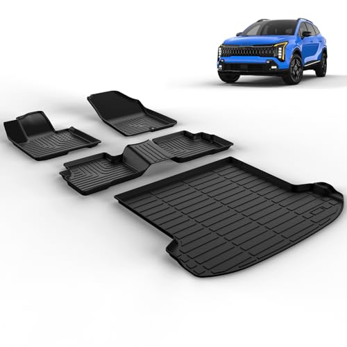 VOUKIY Floor Mats & Cargo Liner for 2026 Kia Sportage Hybrid All Weather Car Mats Trunk Mat Kia Sportage Hybrid Floor Mats Accessories Black