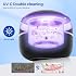 Voraiya Ultrasonic Cleaner Machine with LED Display for Invisalign, 45-52kHZ 200ml Dental Cleaning Pod Retainer Cleaner Aligner Cleaning Ultra Sonic for Mouth Guards Night Guards Dentures