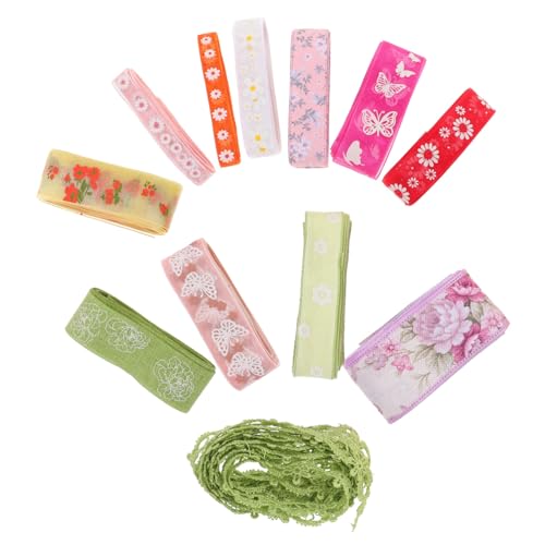 Veemoon 12 Rollen Farbiges Satinband Set