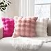 MIULEE Plüsch Kissenbezug 40x40 cm Kissenbezüge Flauschig Kissen Sofakissen Fell Beide Seiten Kurze Wolle Dekokissen Luxus Square Kissenhülle für Sofa für Schlafzimmer Waschbar Deko Weiß 2er Set