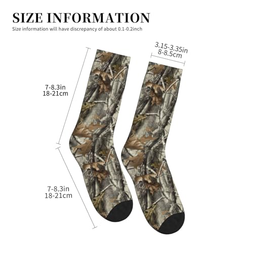 Augenstern Unisex Crew Sport Socks Mossy-Tree-Camo-Leaf Outdoor Recreation Socks4